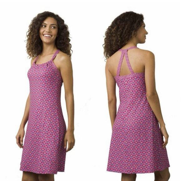 Prana Dresses & Skirts - PrAna Quinn Activewear Dress Cosmo Pink Botanica Athletic Outdoor Womens Medium
